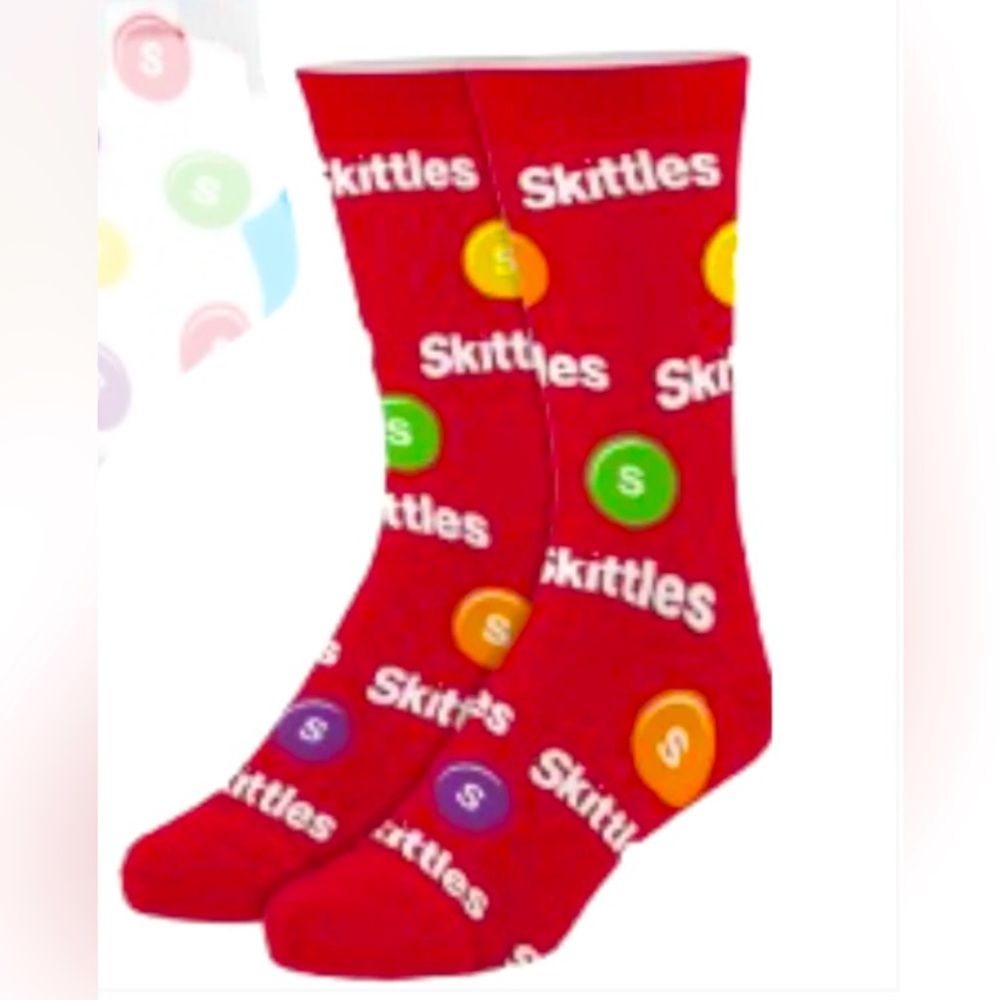 Skittles Candy Funny Novelty Crew Socks - NWT